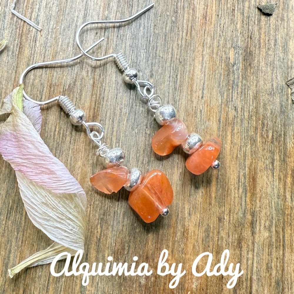 Alquimia carnelian Beaded Earrings